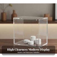 Acrylic Display Box Allergen-Barrier Proof Magnetized Closure Case Magnetized Trading Card Box High Clearness Figurine Protector