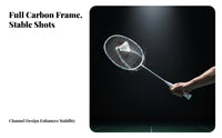 5U Badminton Racket Featherweight Carbon Fiber Badminton Racket Sports Equipment High Tension Aerodynamic Frame for Beginners