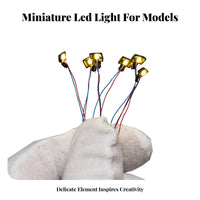 LED Model Focused Lamp 3V Low Electrical Potential 1/87 Scale Lamp DIY Micro Landscape Light for Hobbyists, Model Builders, Sand Tables, Dioramas