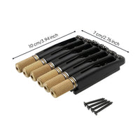 Six-String Guitar Bridge Tailpiece String-Through Electric Guitar Bridge Intonation Music Accessory for Upgrade, Replacement