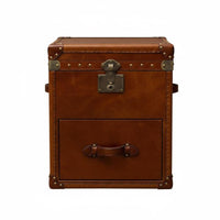 Distressed Finish Vintagedesign Storage Trunk Multi-Functional Vintage Suitcase Table Creative Design Accent Furniture Statement Piece for Interior Designers, Homeowners, Apartment Dwellers, Living Room, Bedroom, Lounge Area, Entryway