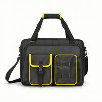 Multi-Pocket Laptop Tool Bag Padded Tool Organizer Bag Structured Water-Resistant for Technicians, Carpenters, Commuters, Travel