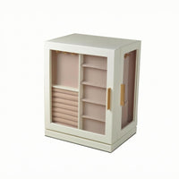 Rotating Jewelry Box Hanging Hooks Swivel Jewelry Cabinet   Handles