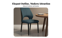 Light Luxury Design Upholstered Dining Chair Easy to Clean Modern Leather Dining Chair High-Density Foam Cushion Long-Lasting Construction for Restaurant Owners, Interior Designers, Apartment Dwellers, Hotel, Living Room