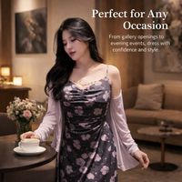 Summer Dresses for Women UK Two Piece Outfits with Mesh Overlay Long Sleeve Cardigan, Wedding Guest for Mother of the Bride