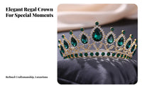 Bridal Princess Crown Elegant Design Crystal Bridal Tiara Crystal Accent Crown Luxury Look Crystal Headpiece Baroque Design