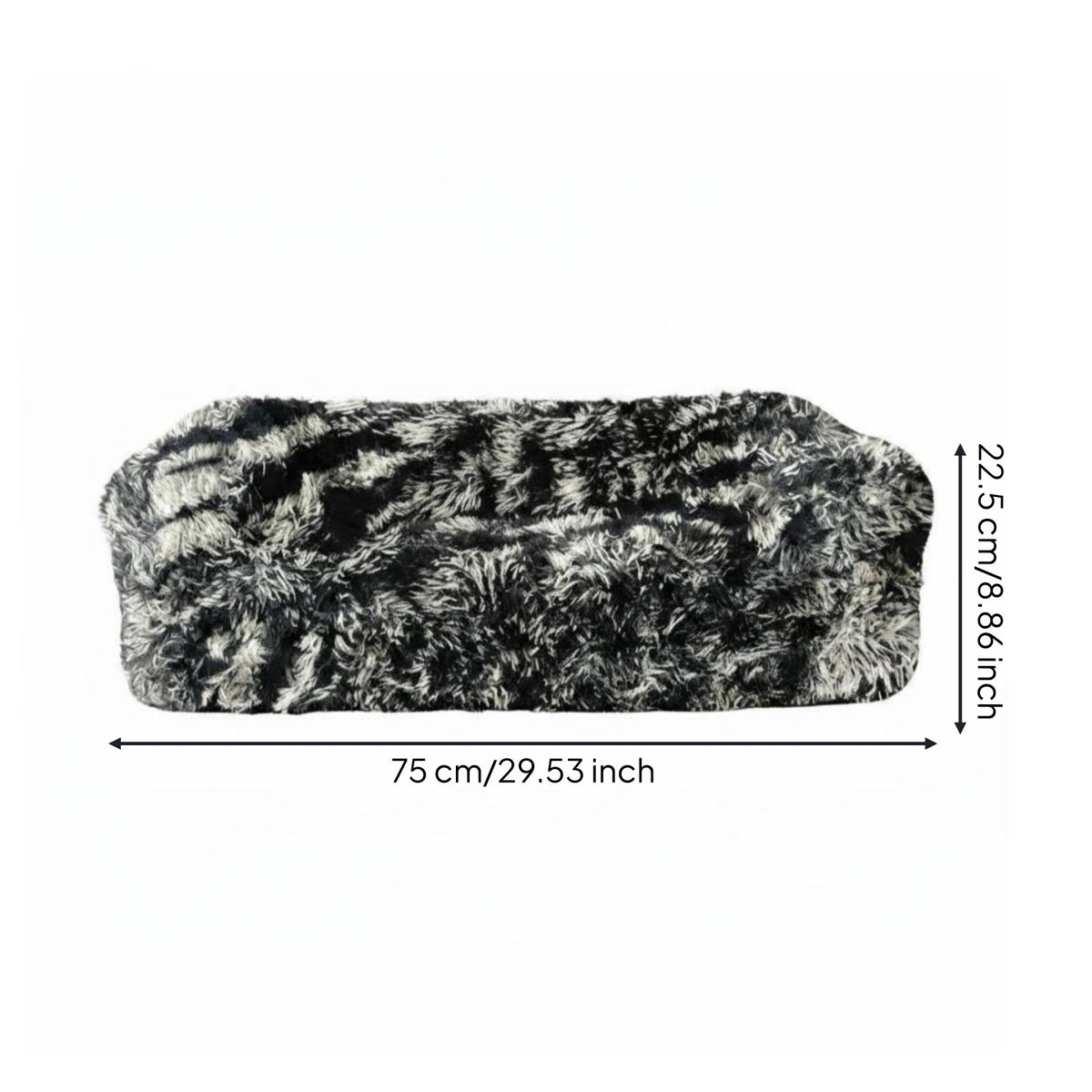 Dog Lounge Bed Removable Cover Faux Soft Pet Bed Bolster Faux Soft Pet Sofa for Cats, Indoor