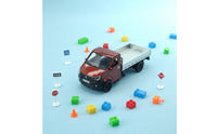 Alloy Delivery Truck Toy Opening Doors Die-Cast Model Truck Realistic Design Single Cab Pickup Model for Kids, Boys, Desk Decoration, Sandbox Play
