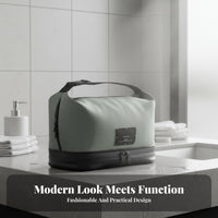 Portable Wet Dry Separation Travel Bag Organized Compartments Men's Travel Toiletry Bag Multiple Pockets for Travelers, Business Trip, Gym
