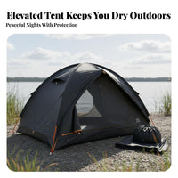 Aluminum Alloy Frame Elevated-Ground Tent Portable Camp Cot Tent Mesh Protection Single Person Shelter Windproof for Solo Travelers, Outdoor Enthusiasts, Fishing, Backpacking, Outdoors, Survival Situations