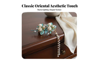 Chinese Design Tassel Hair Clip Elegant Design Traditional Chinese Attire Tassel Hairpin Handmade Enamel Pearl Barrette for Bride, Bridesmaid