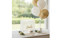 Ceremony Card Holder Box White Card Box with Top Openingopening for Newlyweds, Gift Tables