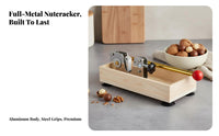 Sturdy Steel Construction Walnut Sheller Tool Includes Shell Catcher Box Macadamia Nut Sheller for Elderly