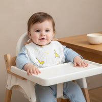 Cute Bowknot Design Lace Bow Baby Bib Skin-Friendly Cotton Gauze Bib Highly Absorbent Adjustable Snap Closure for Newborns, Babies, Toddlers