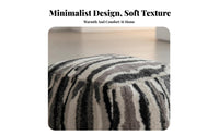 Modern Design Cylindrical Pouf Ottoman Geometric Pattern Floor pillow Comfortable Seating Footstool Soft for Apartment Dwellers, Interior Decorators, Living Room, Bedroom, literary alcove, Entryway