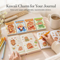 Kabaxiong Dress-Up Sticker Book for Girls, Cartoon Princess Mini Portable Journal Decoration