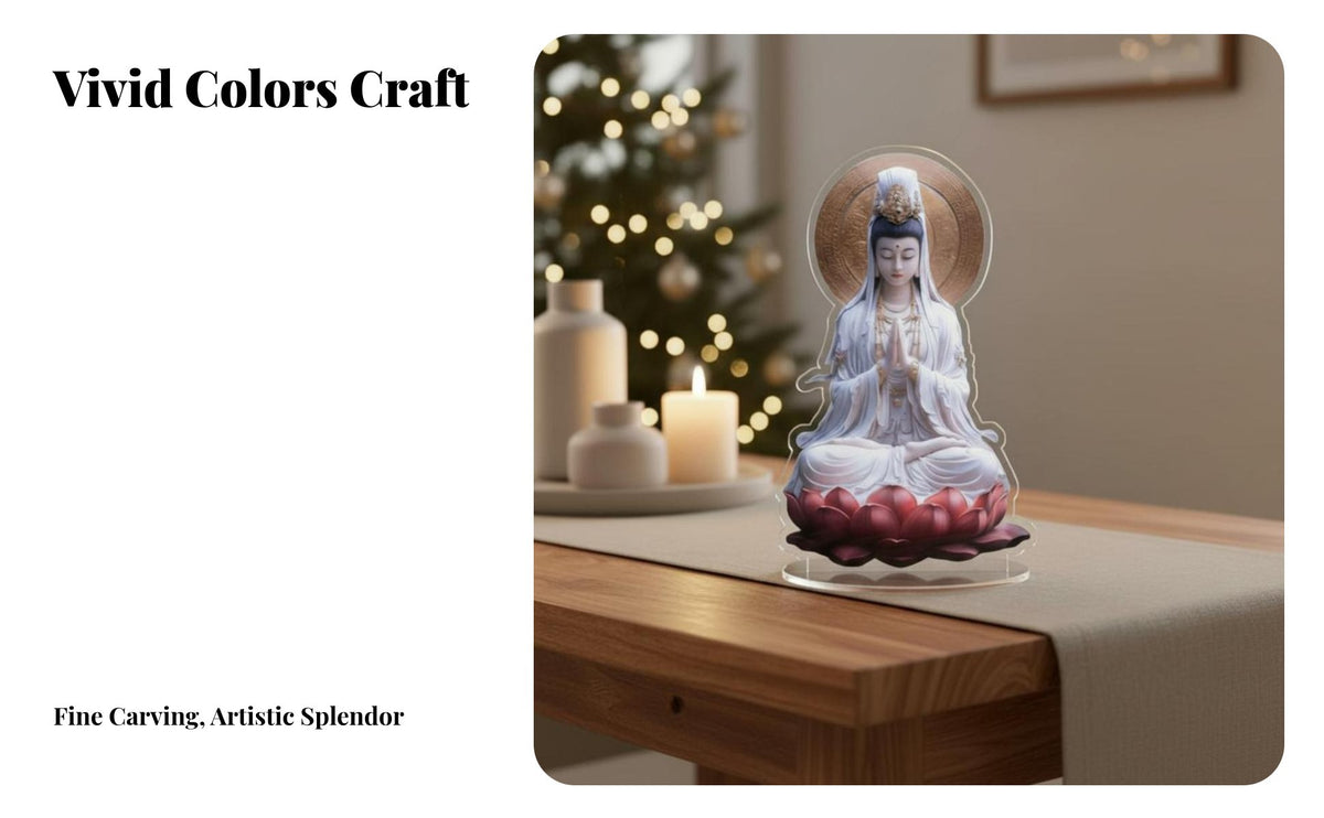 2D Acrylic Ornament Holiday Gift Flat Printed Display Stand Water-Resistant Desktop Acrylic Display for Mom, Collectors, Office Decor