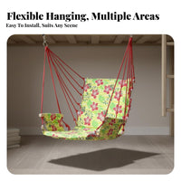 Soft and Comfortable Material Swing Chair Strong Load-Bearing Padded Swing Chair with Spreader Bar Portable Hanging Seat Long-Lasting Construction for Students, Children, Dormitory, Bedroom, Living Room, Reading