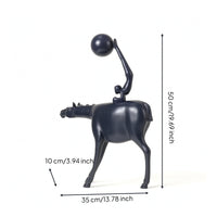 Resin Sculpture Modern Tabletop Statue Glossy for Office, Bookshelf, Minimalists