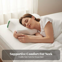 Slow Rebound Memory Foam Pillow Breathable Cervical Neck Pillow Widened Surface for Side Sleepers, Students, Nightly Use, Bedroom, Dormitory