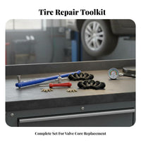23 Pieces Valve Stem Installer Puller Set Easy to Use Tire Valve Stem Tool Kit Construction for Mechanics, DIY Enthusiasts, Roadside Emergency