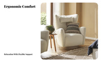 Upholstered rotating Armchair Nordic Design Lounge Chair Highspinerest Support Living Room Furniture for Adults, Readers, Bedroom, perusing corner, Home Office