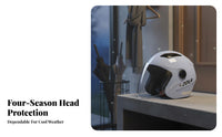 Winter Thermal Helmet Impact Resistant Double Visor Helmet Anti-Fog Guarding Headwear for Women, Adults, All Seasons, Commuting, Outdoor