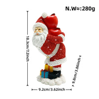 Christmas Santa Claus with Apple Resin Figurine