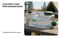 Camping Water Container Transparent Water Storage Container Household Container Faceted Screw-on Lid