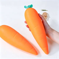 Leafy Top Carrot Squishy Pretend Kitchen Play Carrot Squeeze Toy Elastic Stress-Relief Toy Soft