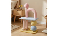 Cat with Track Balls Vertical Cat Climber with Scratching Surface Indoor Furniture for Small Apartments, Living Room