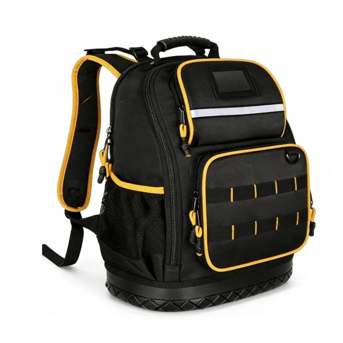 Electrician Tool Organizer Backpack Breathable Padded Back Molded Base Tool Backpack USB Charging Port for Electricians, Technicians