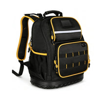 Electrician Tool Organizer Backpack Breathable Padded Back Molded Base Tool Backpack USB Charging Port for Electricians, Technicians