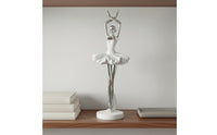 Ballet Dancer Sculpture Elegant Design Ballet Dancer Statue Fine Crafted Details Ballerina Statue for Dancers, Girls, Living Room, Bedroom, Bookshelf