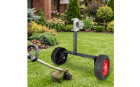 Adjustable Mower Auxiliary Wheel Bracket Universal Grass Trimmer Wheel Assembly Stable Sturdy for Yard Maintenance