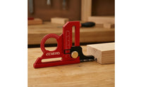 Protractor with Vertical Scale Anodized Angle Ruler with Adjustable Base Angle Protractor CNC Machined for Woodworkers, Workshop