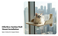 Suction Cup Cat Shelves Screwless Installation Window Mounted Cat Perch Space-Saving Pet Supplies for Apartment Dwellers, Glass Panes