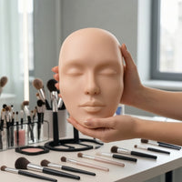 Realistic Silicone Practice Face 3D Makeup Mannequin Face Reusable Makeup Practice Board Easy to Clean for Beauty Students, Lash Technicians, Eyebrow Training