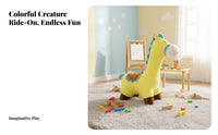 Rideable Donkey-Shaped Seat Creative Decoration Ride-on Toy Soft Exterior creature Stool for Toddlers, Parents, Playroom, Nursery, Kindergarten, Living Room