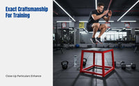 Multi-Functional Plyometric Jump Box, Gym Training Equipment, Adjustable Step Platform, Progressive Height Mat