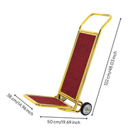 Foldable Luggage Trolley Compact Foldable Luggage Cart Small Hand Truck Portable Trolley for Hotels, Lobby, Hospitality