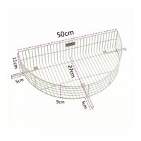 Stainless Steel Oil Draining Basket Semicircular Frying Basket with Legs Quick Drainage Easy to Clean for Kitchen