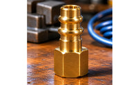 10 Pieces Hexagonal Air Hose Quick-Connect Adapter Threaded Brass Air Hose Quick Connector Metal Power Tool Accessory Leak Unobstructed