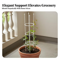 Garden Obelisk Support Frame Metal Construction Flower Climbing Rack Weather Resistant Climbing Plant Support Cage for Balcony, Outdoor, Patio