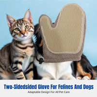 Pet Hair Cleaning Glove, Double-Sided Grooming Brush, Shedding Mitt, Random Color