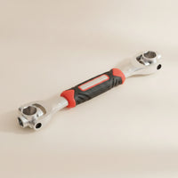 8-in-1 Ratchet Wrench with Rotating Head Double-Ended Ratchet Wrench Pivoting Hand Tool Magnetized for Mechanics, Diyers, Automotive Repair, Tight Confined Areas, Garage