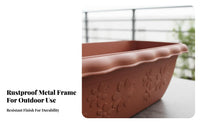 Balcony Railing Planter Box Weatherproof Outdoor Decor long-lasting Construction