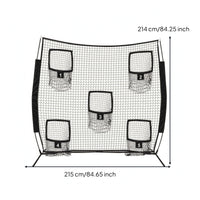 Football Target Net Freestanding Quarterback Practice Net Metal Frame Sports Training Equipment