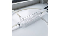 Spiral Condenser Clear Coiled Condenser Cylindrical for Distillation, Scientific Workspace
