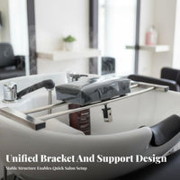 Stainless Steel Shampoo Bowl Headrest Waterproof Shampoo Bed Headrest Easy to Clean Salon Sink Neck Rest for Barbers, Barber Shop, Beauty Parlor